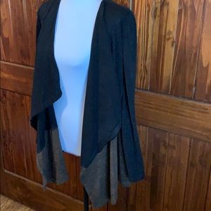 NWOT-Small black and brown fly away cardigan.